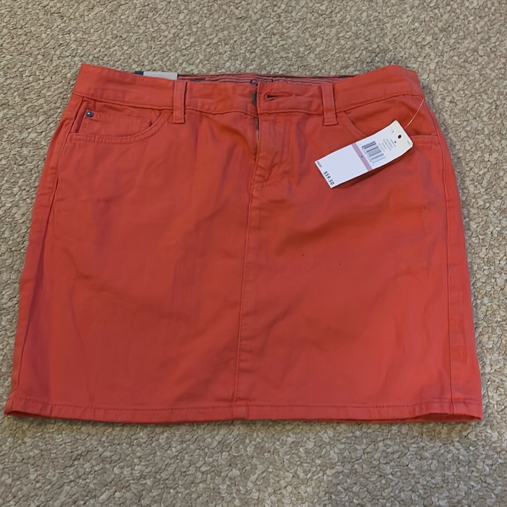Tommy Hilfiger denim salmon colored skirt